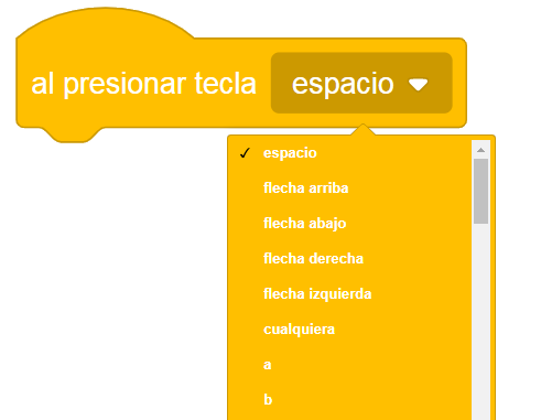 Scratch 3.0 - Al presionar la tecla ...