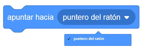 Scratch 3 - apuntar hacia
