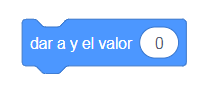 Scratch 3 - dar a y el valor ()