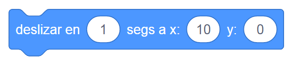 Scratch 3 - deslizar en () segs a x: () y: ()