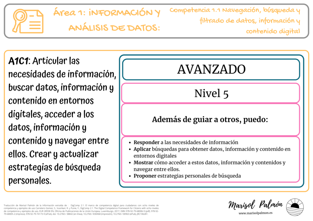 DigComp - Área 1.1 - Nivel 5