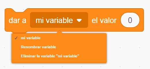 Scratch 3.0 - Bloques de variables - Dar a ... el valor ()