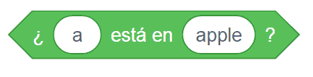 Scrach 3.0 - Bloques de operadores - ¿() está en ()?