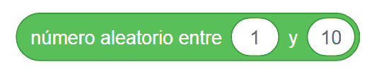 Scratch 3.0 - Bloques de operadores - número aleatorio entre () y ()