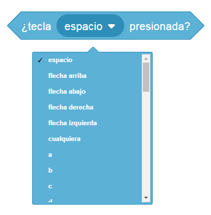 Scratch 3.0 - Bloques de sensores -¿tecla ... presionada?