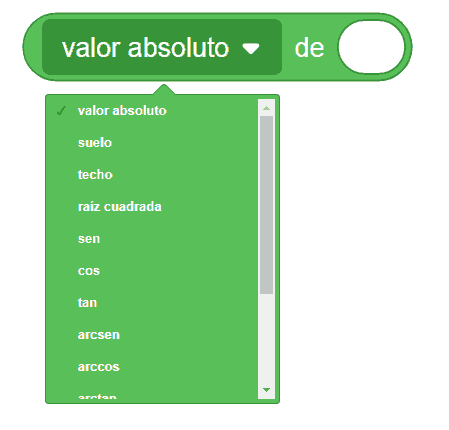 Scratch 3.0 - Bloque de operadores - ... de ()