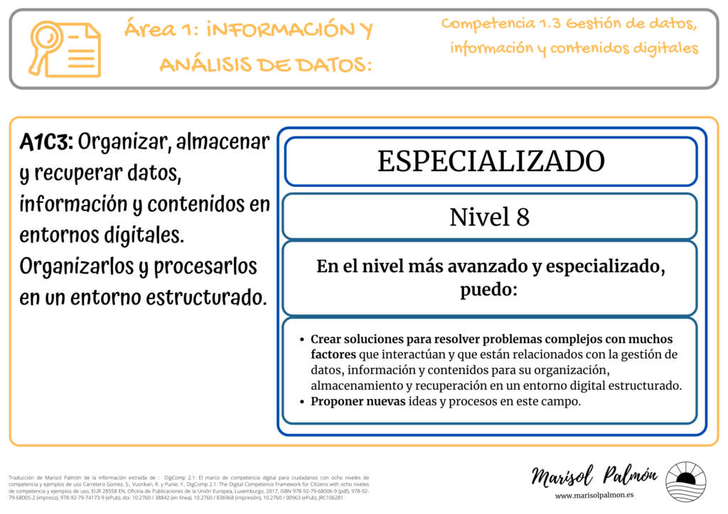 DigComp 1.3 - Nivel 8