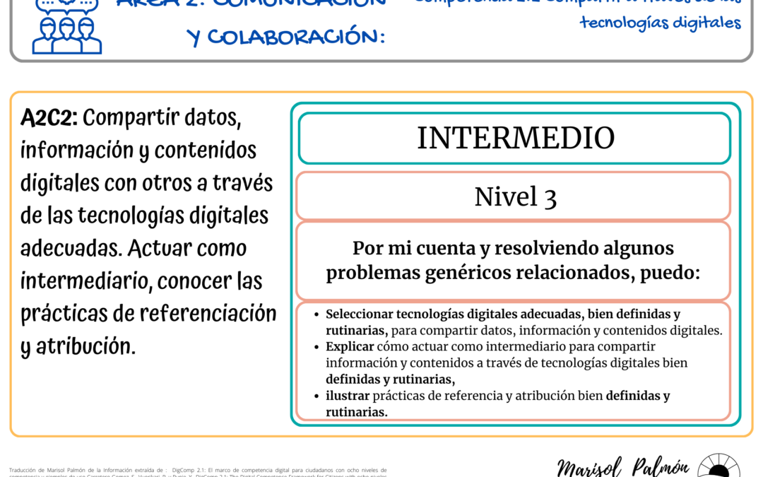 Entendiendo las competencias digitales – DigComp 2.2 – Nivel 3