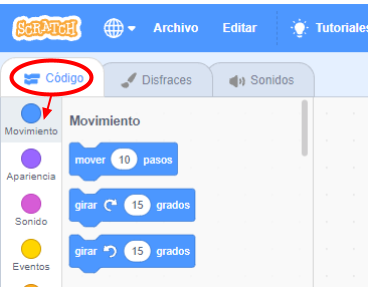 Introducción al movimiento en Scratch